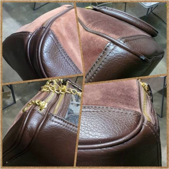 Juicy Couture Y2K Scottie Dogs Pet Carrier Bowler Velour Satchel - Picture 8 of 12